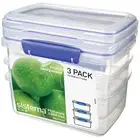 KLIP IT Rectangular Collection Food Storage Container, 33.8 oz./1.0 L, Clear/...