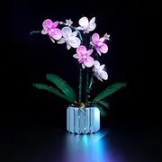 Welkin DC LED Light Kit for Lego Orchid 10311 Plant Decor Building Set, USB Connecting Lighting Set Compatible with (Lights Only, No Models) (10311 Orchid)