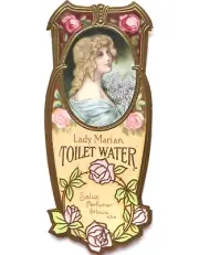 NOS Vintage 1930s Ephemera Perfume Label LADY MARIAN TOILET WATER St. Louis MO