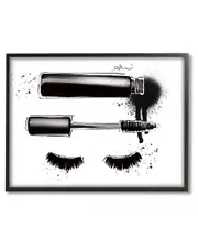Glam Mascara Lashes Makeup Framed Giclee Wall Art by Alison Petrie