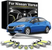 Car LED Interior Lights Bulb Kit, For Nissan Versa 2007-2016 2017 2018 2019 2020 2021 2022 2023 LED Map Dome Lamp