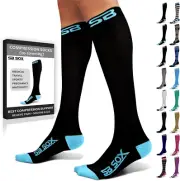 Compression Socks for Men & Women (20-30 mmHg) - Ideal for Travel and Sports