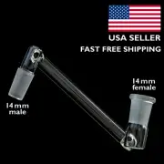 Glass Drop Down Adapter Ash Catcher - 14mm Male to 14mm Female (60 Degrees) USA