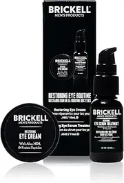Brickell Men's Restoring Eye Routine for Men, Eye Serum and Eye Cream for Men, Natural and Organic, Unscented