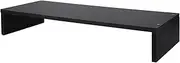 GAROZATION Wooden Computer Riser Stand Ergonomic Monitor Shelf Organizer for Desk Suitable for Laptop Notebook Printer Enhances Workspace Efficiency
