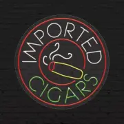 Imported Cigars Sign for Business Displays | LED Flex Neon | 26"W x 26"H x 1"D