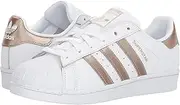 [adidas] Originals Womens Superstar, White/Cyber Metallic/White, 10.5