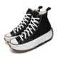 Converse 休閒鞋 Run Star Hike 穿搭 厚底 舒適 帆布 平民版 簡約 時尚 黑 白 女鞋 166800C [ACS 跨運動]