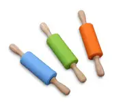 Non-Stick Silicone Rolling Pin Kitchen Pastry Dough Flour Bread Cooking Bakeware Tool 29 BLUE