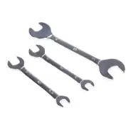 RS Pro OPEN ENDED SPANNER SET 3Pcs 5x6mm, 5.5x7mm & 8x10mm Metric, Chrome Finish