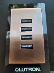 Lutron HQWA-DEMO-QZ HQWA-W4BSN Architectural Non-Insert Wired seeTouch 4 Button