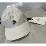 【ROOM 3703】MONCLER LOGO BASEBALL CAP WHITE 全白色 鴨舌帽 全新 附吊牌