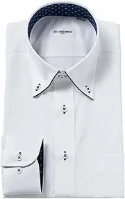 [flexjapan] Flex Japan Techno Wave Men's 100% Polyester Non-Iron, Stretch, Regular Fit, Long Sleeve Shirt