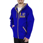 Zubaz NFL Men's Loas Angeles Rams Full Zip Camo Hoodie W/ Team Color Camo Lines