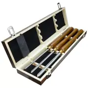 3 Pcs HSS Bowl Gouge Lathe Chisel Set, Wood Lathe Bowl Turning Tools with Woo...