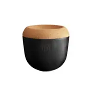 Emile Henry 8cm Ceramic Garlic Storage Pot w/ Cork Lid Container Bowl Truffle