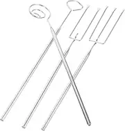 KOCKSHION 4pcs Chocolate Dipping Fork Set Ergonomic Design Marshmallow Tool for Fondue and Hot Pot Easy to Clean Candy Dipping Tools for Baking and Cooking