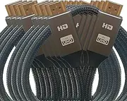 FAzuFlt 1m x8PCS 4K HDMI Cable, High Speed, 18Gbps, HDMI 2.0 Cable, 3D, eARC, Braided HDMI Cord for TV, Computer Etc
