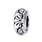 Lily Flower Beads Spacer Lovely Warm Gift Charms Fit Bracelet Necklace Silver plating Beads