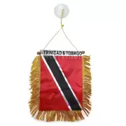 Trinidad & Tobago Flag Mini Banner Rasta Soca Reggae Soca Carnival Reggae 4 "x6"