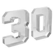 30 Cardboard Number Set Paper Box Fillable Tray Container 10", Silver