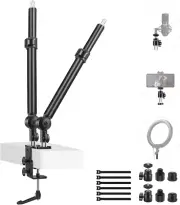NEEWER Upgraded C Clamp Desk Mount for Dual Camera Mount Stand, 225° Tilt & 360°