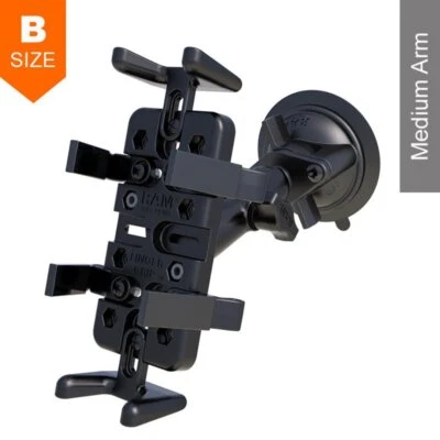 RAM Twist-Lock Suction Cup Universal Finger-Grip Mount Kit 1" Ball
