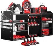 Upgrade Large Power Tool Organizer Wall Mount,Cordless Tool Storage Rack with 8