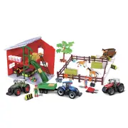 Miasto 10cm Horse Stable Barn Playset with Tractor Playset Kids/Childrens Toy