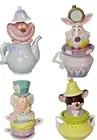 RARE 2005 4 Jar Disney Alice in Wonderland Canister/Cookie Jar Set #64115 MINT