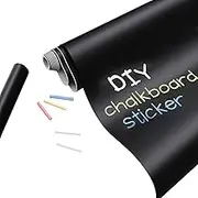 YXTO Wall Decal Chalkboard Wall Sticker DIY Vinyl Chalkboard Removable Blackboard Wall Sticker Decal PVC Wall Decal Self-Adhesive DIY Reusable Erasable Restaurant Home Office with 5 Free Chalks