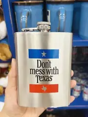 Don't Mess With Texas 8oz Stainless Steel Hip Flask. Collectibles, Suvenire