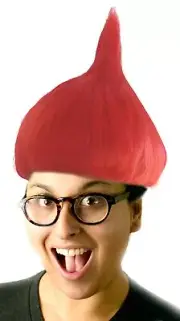 Red Troll Wig | Unisex Costume Hair for Men, Women, Cosplay