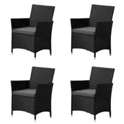 Livsip Outdoor Dining Chairs Rattan Outdoor Patio Chairs Furniture Set of 4
