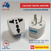 2/3/5Pack UK/US/EU Universal to AU Australian Power Plug Adapter 3 pin Converter