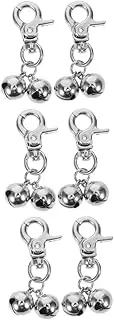 Happyyami Pet Necklace Bell Pet Bells for Dogs Hanging Cat Bell Small Bells Cat Bell for Cat Collars Pet Pendant Accessories Puppy Training Bells Dog Bells Silver Stainless