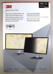 3M Frameless Blackout Privacy Filter for 24" Widescreen Monitor (PF240W1B) - NEW
