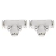 2pcs Push to Connect Fittings 3/8" Tube OD x 5/16" OD Push Lock Connector White