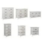 Levede Chest of Drawers Storage Cabinet Tower Dresser Tallboy Drawer Beige