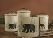 RUSTIC RETREAT CANISTER SET ( SET OF 3) LODGE CABIN BEAR MOOSE BY PARK DESIGNS