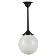 Sheffield Frost Etch 8&quot; Shade w 3/4&quot; x 1/2m Rod Pendant