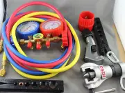 MANIFOLD GAUGE SET R134A R22 R404A KIT AND FLARING TOOL SET PIPE CUTTER