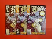Lot 3 Foil Silver Surfer #50 - Marvel Comics / Newstand Retail & 2nd Print - NM