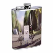 Rock Paper Scissors Em1 Flask 8oz Stainless Steel Hip Drinking Whiskey