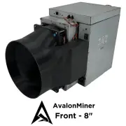 AvalonMiner Front to 8 Inch - Fan Shroud Adapter Silencer Cooling Crypto 1166