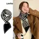 Lovito 女用休閒千鳥格紋針織保暖圍巾 LFA11184