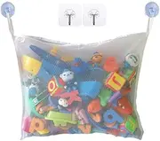 Bath Toy Storage Bath Toy Organiser Mesh Bath Toy Organiser Durable Design + 2 Extra Strong Suction Cups Large Storage/Bag/Holder for Toys Even as a Shower Caddy and Baby Gift Mould Free Playtime