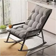 Rocking Chair Nursery Glider Chair Patio Camping Chair Zero Gravity Rocking Chair,Comfortable Rocker Relaxing Recliner Chair Arm Lounge Chair for Adults(Gray)