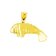 14K Gold Mini Manatee Charm