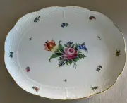 Herend Hungary Handpainted Platter Dish 12 1/4" PRINTEMPS PINK ROSE FLORAL